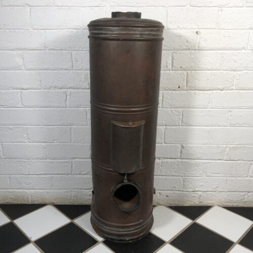 Large Vintage Copper Conductor's Cabin Boiler