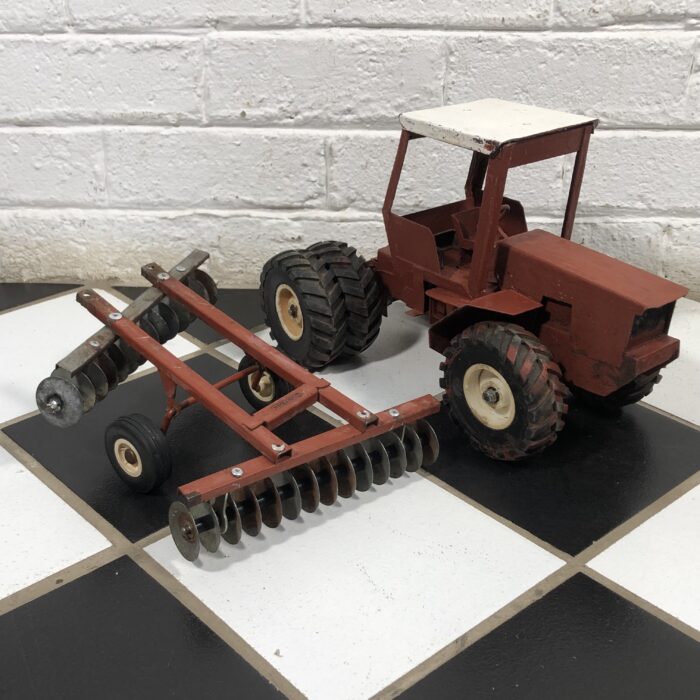 Vintage Metal Tractor & Plough Model