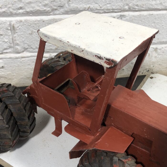 Vintage Metal Tractor & Plough Model - Image 3