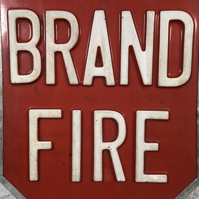 Vintage 'Fire' Sign - Image 3