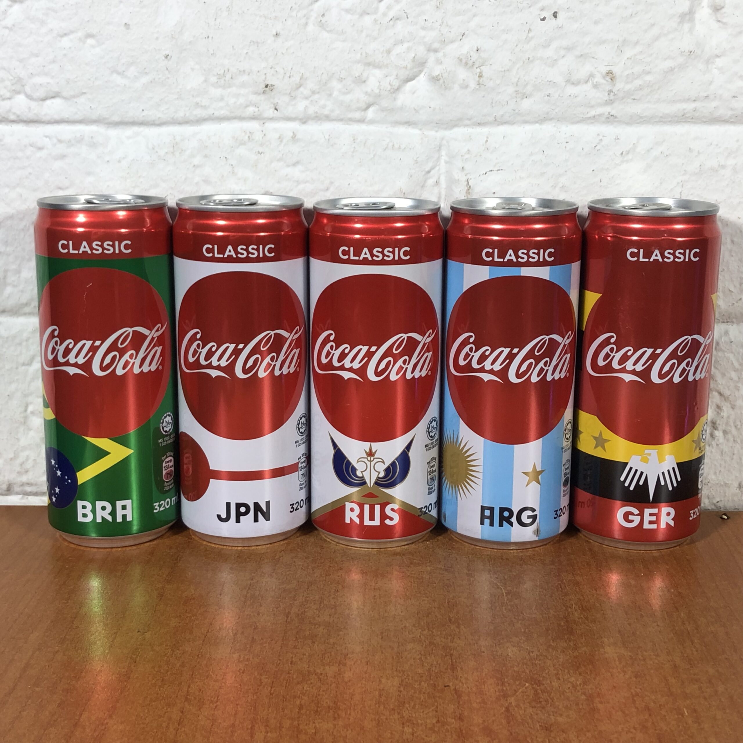 Lot 80: Collectible Coca Cola Russia 2018 Fifa World Cup Cans in Metal Stand - Image 2