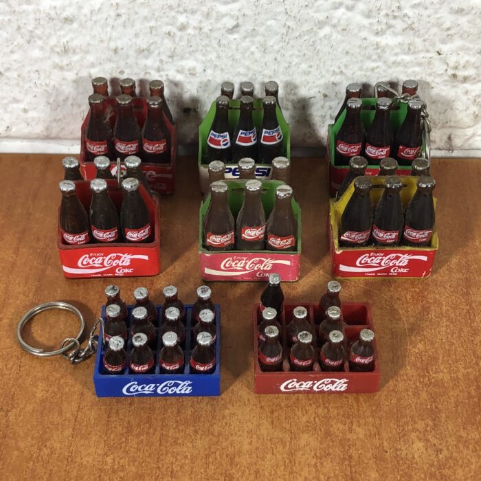 Lot 41: Miniature Coca Cola Crates (Some are Keychains)