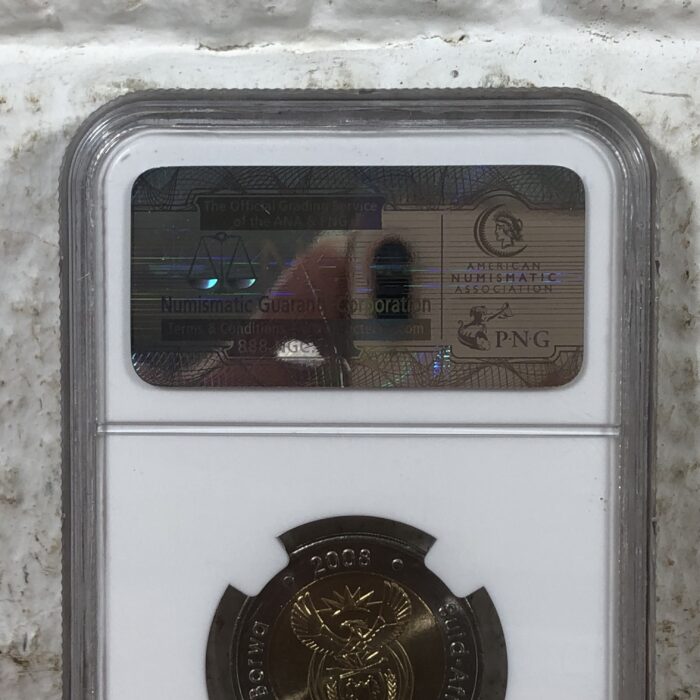 2008 Nelson Mandela 90th Birthday 5 Rand Coin (Graded MS67 by NGC) - Image 5