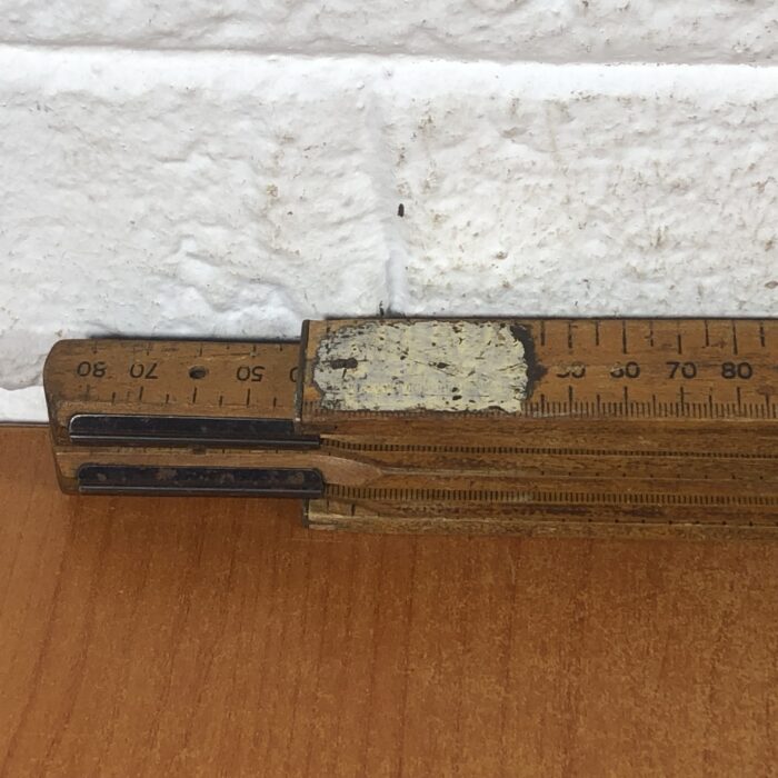 LARGE Vintage Rabone Chesterman Wooden 100m Fold-Out Ruler - Image 2