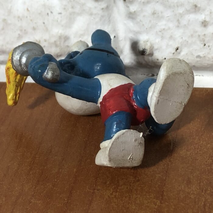 Vintage 1978 Peyo Torchbearer Smurf Figurine (Made in West Germany) - Image 7