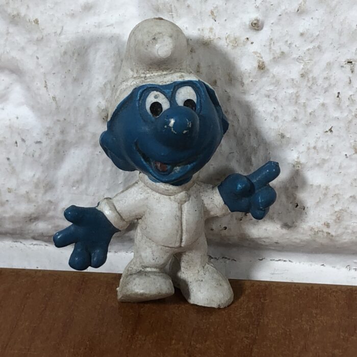 Vintage Peyo Astro Smurf Figurine (Made in Hong Kong)