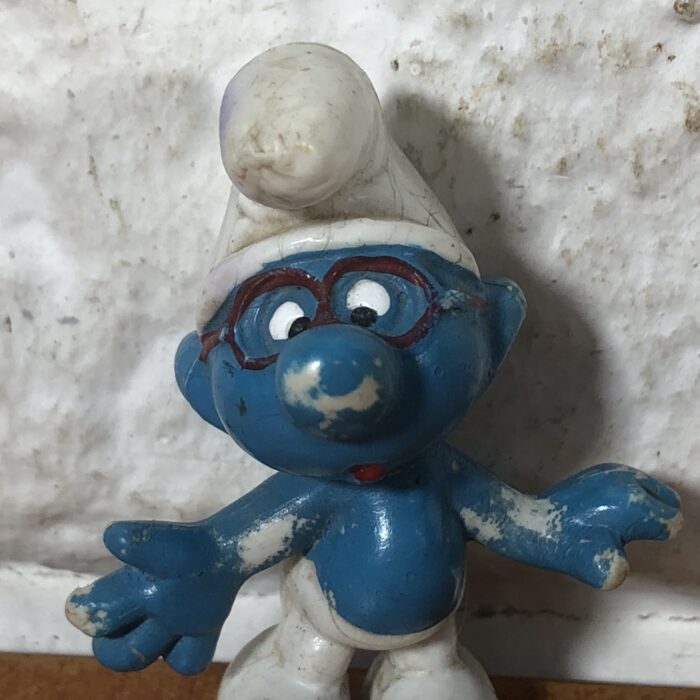 Vintage Peyo Brainy Smurf Figurine (Made in West Germany) - Image 2