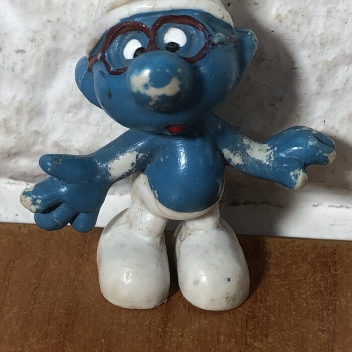 Vintage Peyo Brainy Smurf Figurine (Made in West Germany) - Image 3