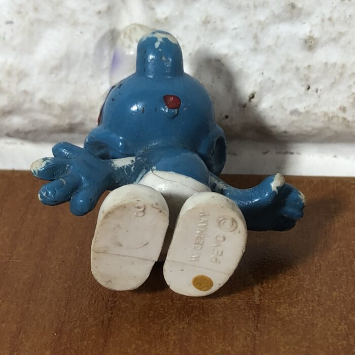 Vintage Peyo Brainy Smurf Figurine (Made in West Germany) - Image 4