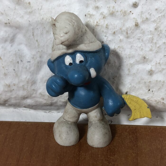 Vintage Peyo Crying Smurf Figurine (Made in West Germany)