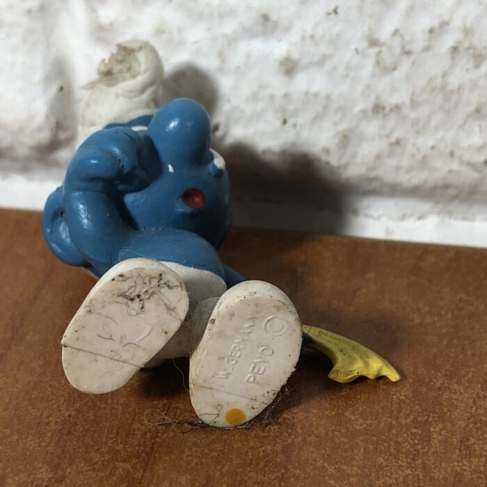 Vintage Peyo Crying Smurf Figurine (Made in West Germany) - Image 5