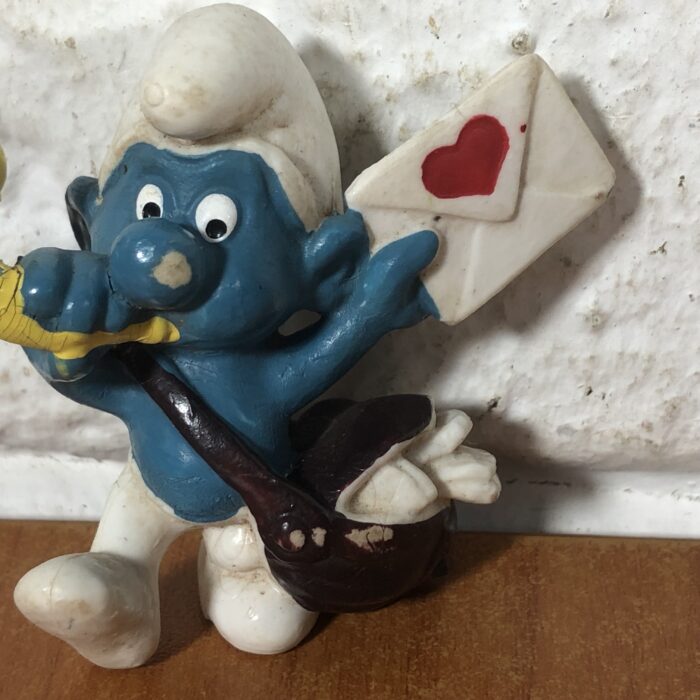 Vintage Peyo Postman Smurf Figurine - Image 3