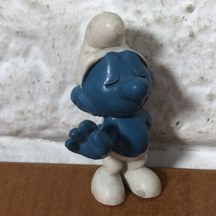 Vintage Peyo Shy Smurf Figurine (Made in West Germany)