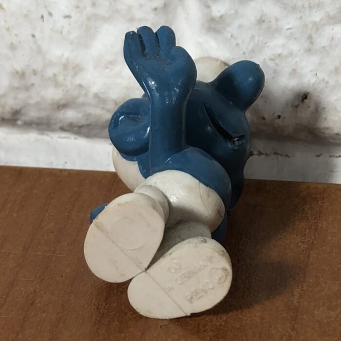 Vintage Peyo Shy Smurf Figurine (Made in West Germany) - Image 4