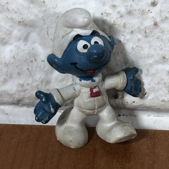 Vintage Peyo Astro Smurf Figurine (Made in West Germany)