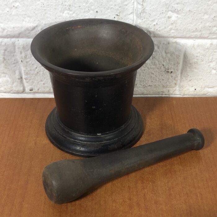 Vintage Cast Iron Mortar & Pestle - Image 2