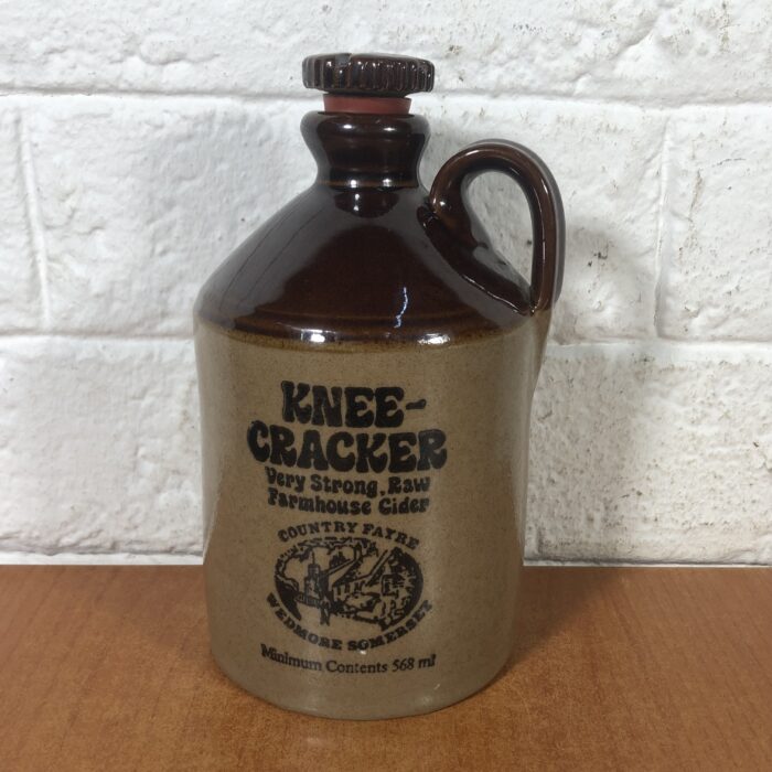 Vintage Knee-Cracker Cider Stoneware Bottle (Made in England)