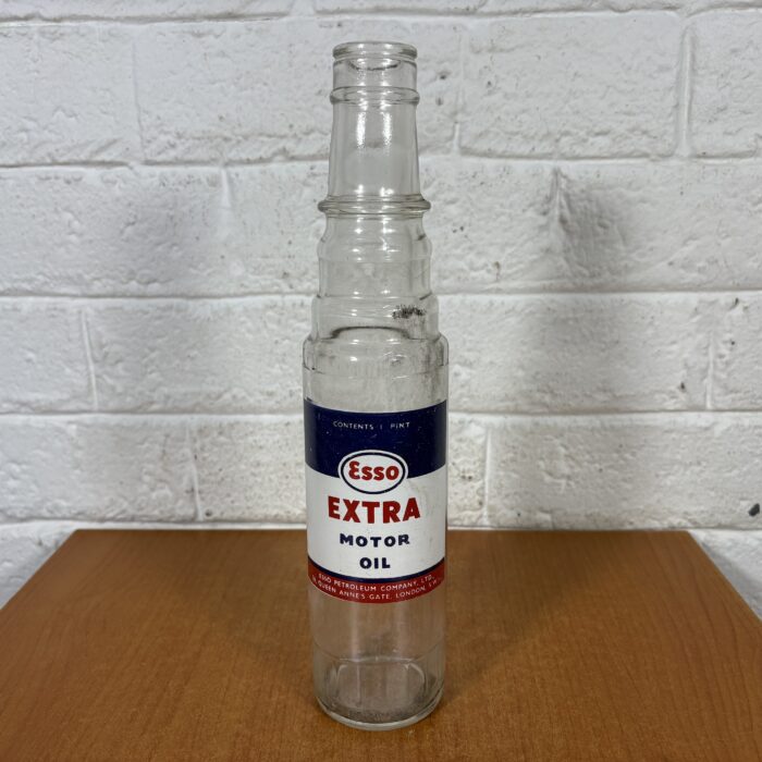 Lot 31: Vintage 1960s Esso Extra Motor Oil Glass Bottle (1 Pint) ~ Esso Petroleum Company Ltd.