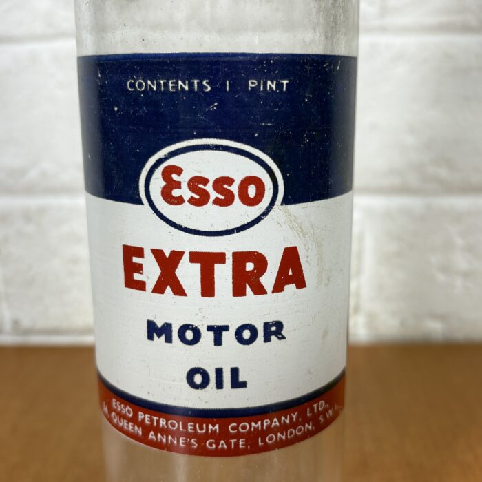 Lot 31: Vintage 1960s Esso Extra Motor Oil Glass Bottle (1 Pint) ~ Esso Petroleum Company Ltd. - Image 4