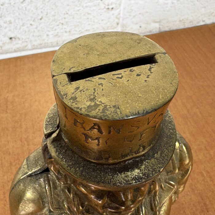 Lot 93: Antique 1900s Brass Transvaal Paul Kruger Money Bank (Boer War Era) ~ Made in England - Image 2