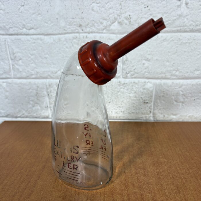 Lot 43: Vintage 1950s Lucas Battery Filler Glass Bottle (Made in England) - Image 3