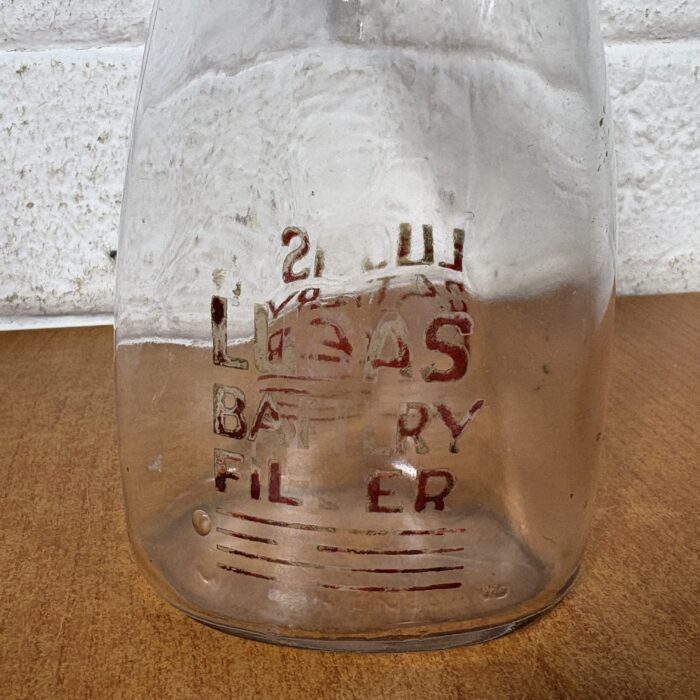 Lot 43: Vintage 1950s Lucas Battery Filler Glass Bottle (Made in England) - Image 6