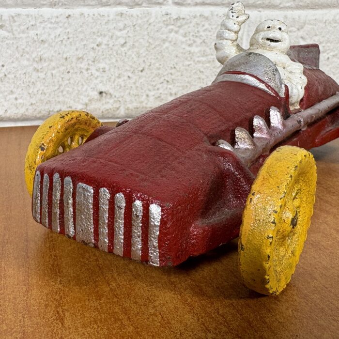 Lot 58: Vintage Hubley 1930s Cast Iron Michelin Man Racing Car Model - Image 2