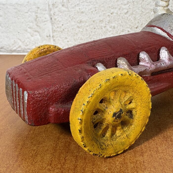 Lot 58: Vintage Hubley 1930s Cast Iron Michelin Man Racing Car Model - Image 3