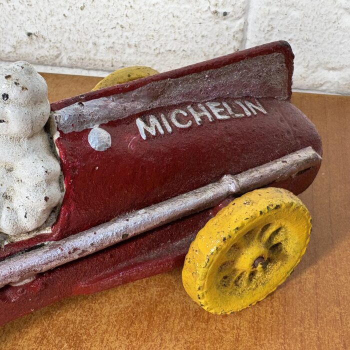 Lot 58: Vintage Hubley 1930s Cast Iron Michelin Man Racing Car Model - Image 5