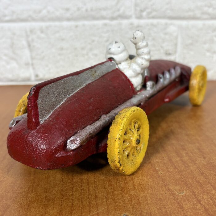 Lot 58: Vintage Hubley 1930s Cast Iron Michelin Man Racing Car Model - Image 9