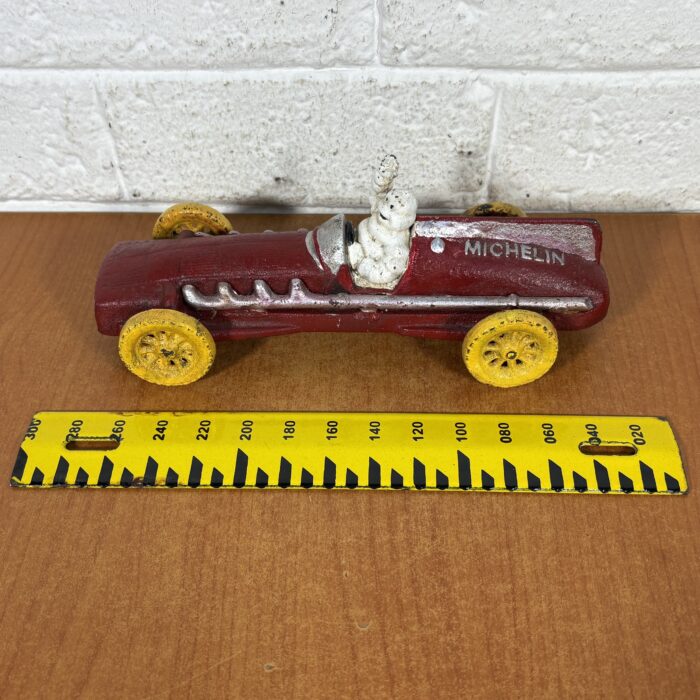 Lot 58: Vintage Hubley 1930s Cast Iron Michelin Man Racing Car Model - Image 12