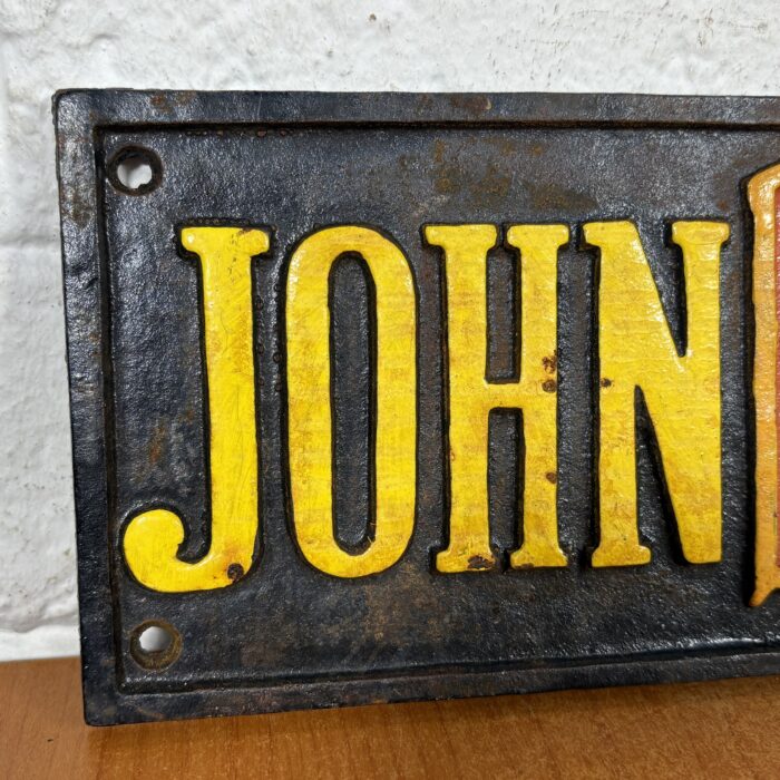 Lot 92: Vintage Cast Iron John Deere Sign - Image 2