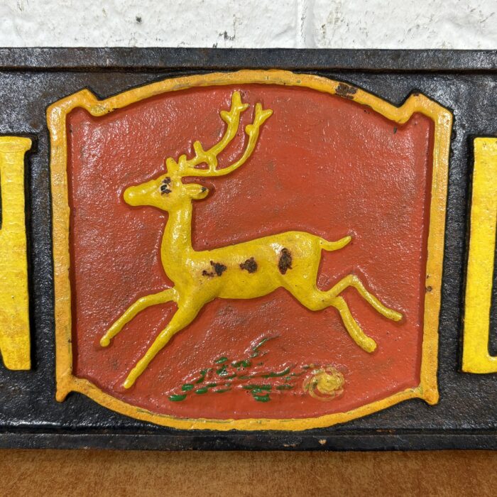 Lot 92: Vintage Cast Iron John Deere Sign - Image 4