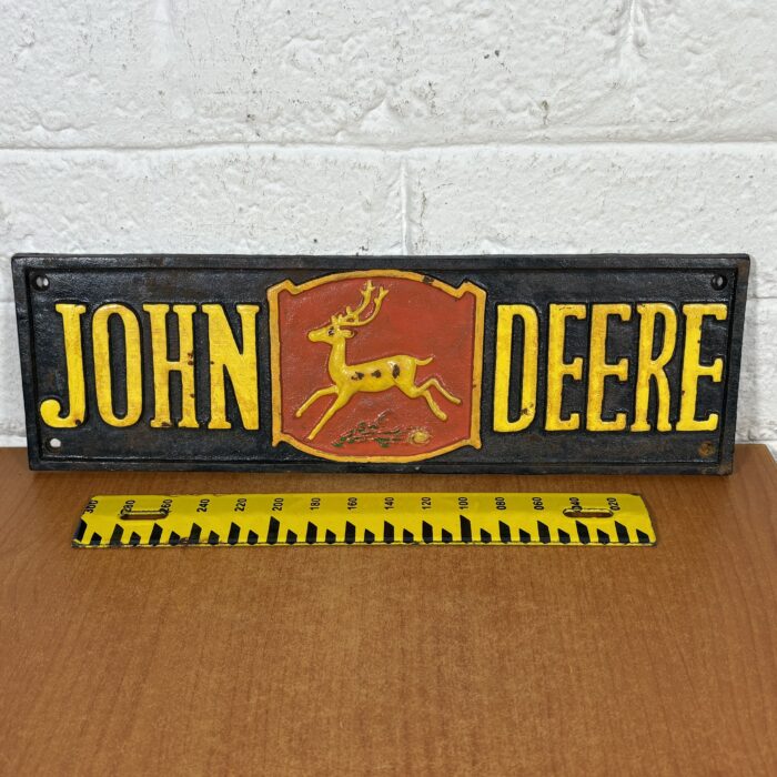 Lot 92: Vintage Cast Iron John Deere Sign - Image 8