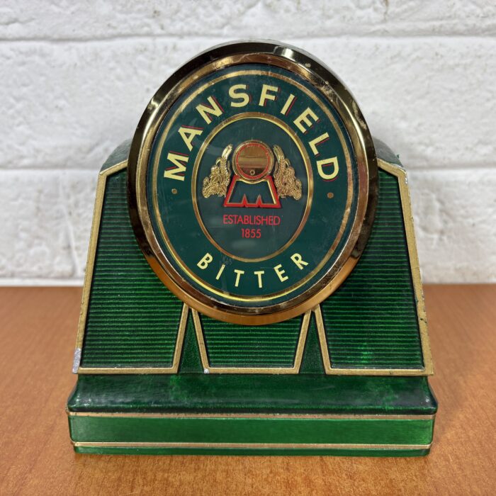 Lot 79: Vintage Mansfield Bitter Ale Light-Up Porcelain Draught Machine Sign