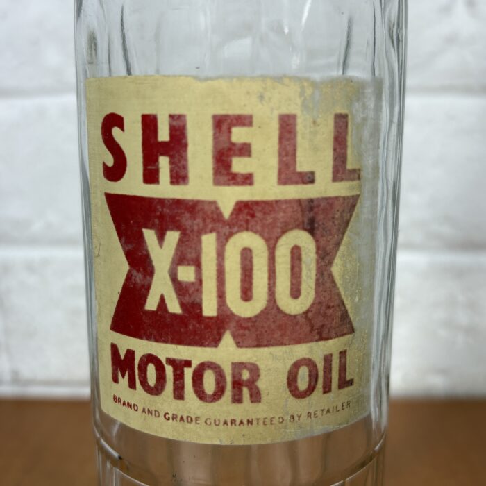 Lot 32: Vintage 1960s Shell X-100 Glass Bottle - Image 4