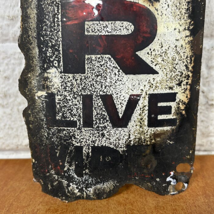 Lot 80: Vintage 'Danger Live Wire' Sign - Image 5