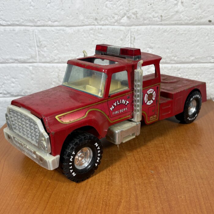 Lot 84: Vintage Pressed Metal Nylint Fire Department Model Truck - Image 6