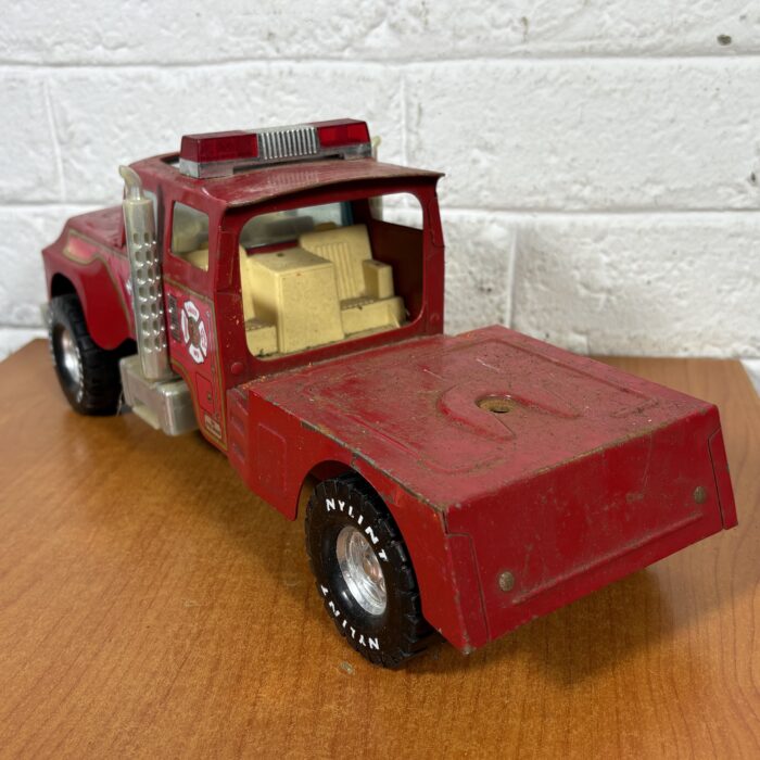 Lot 84: Vintage Pressed Metal Nylint Fire Department Model Truck - Image 7