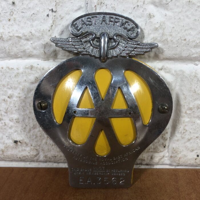 RARE Vintage East Africa AA Badge (Royal East African Automobile Association)