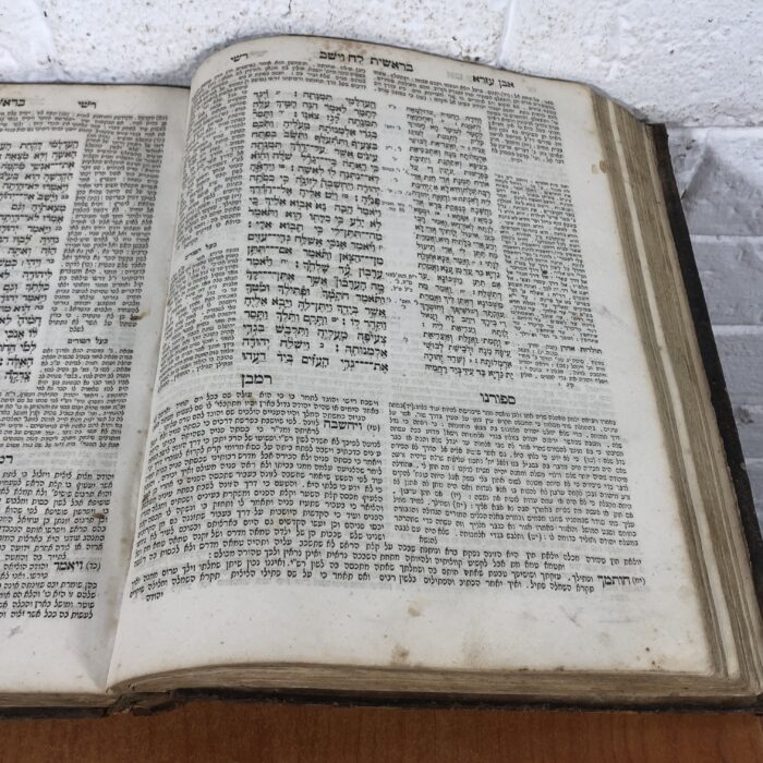RARE Large Antique 1860s Jewish Talmud - Image 4