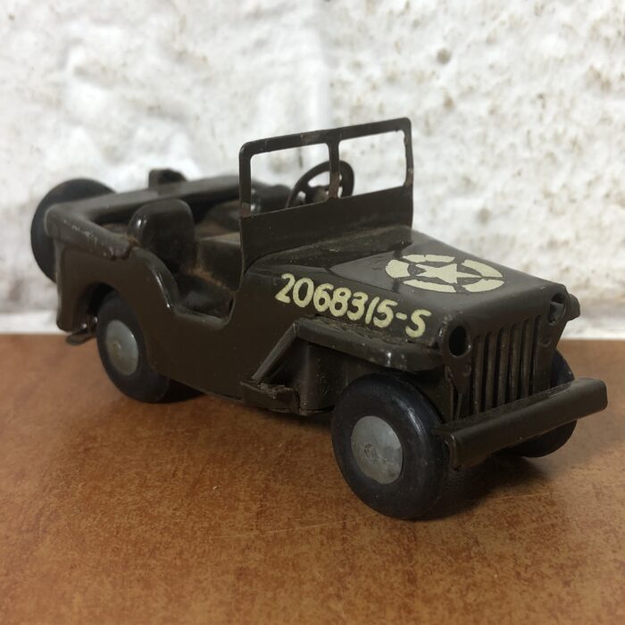 Vintage Tri-ang Minic Toy Army Jeep Model (Made in England)