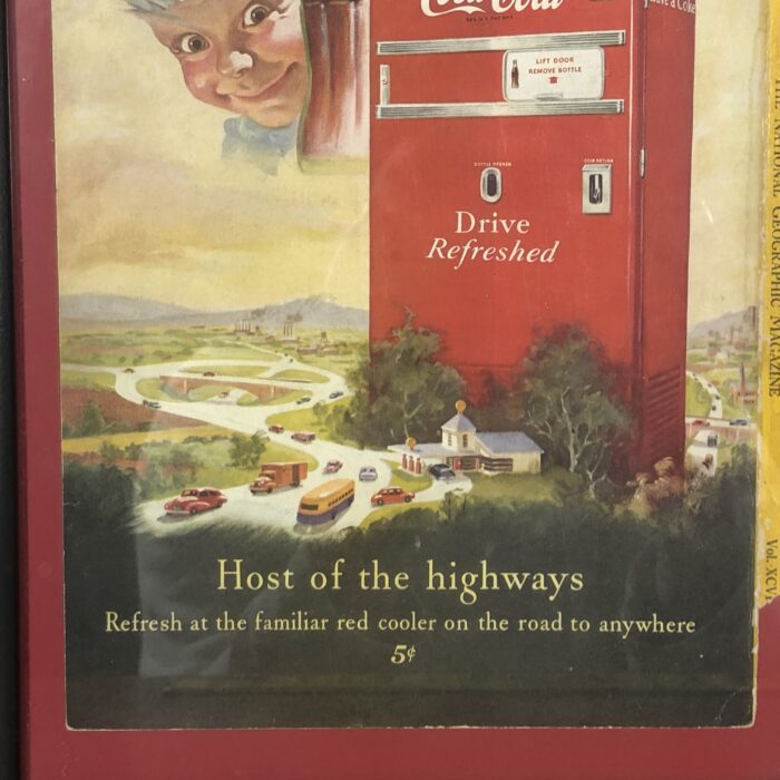 RARE Framed Vintage 1950s National Geographic Coca Cola Advertisement - Image 3