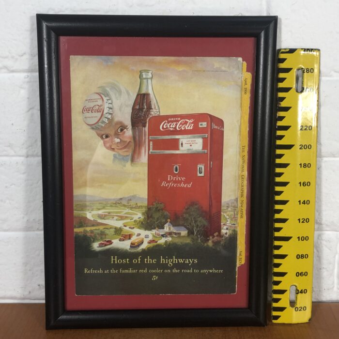 RARE Framed Vintage 1950s National Geographic Coca Cola Advertisement - Image 7