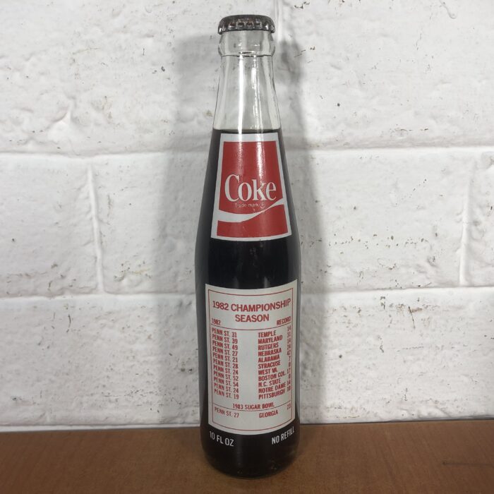 Vintage Coca Cola Penn State 1982 National Champions Bottle - Image 4