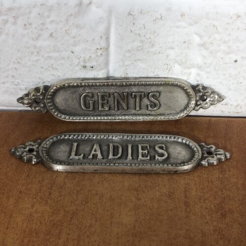 Vintage Ladies & Gents Bathroom Signs