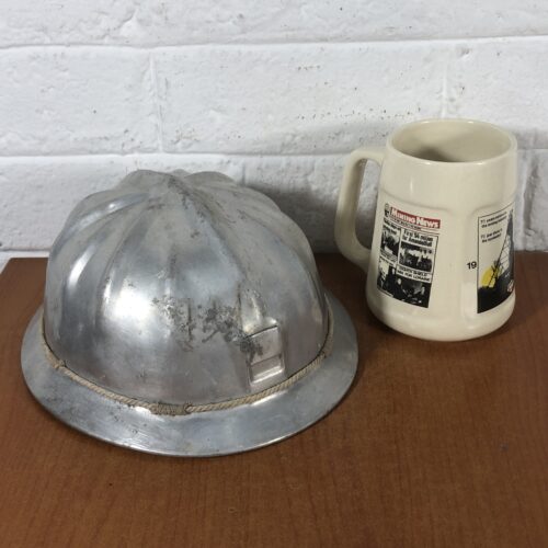 Vintage Mining Helmet & Mug