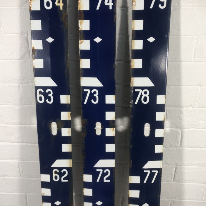 3 Vintage Water-Level Enamel Signs - Image 4