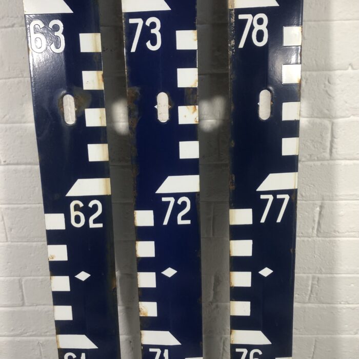 3 Vintage Water-Level Enamel Signs - Image 3