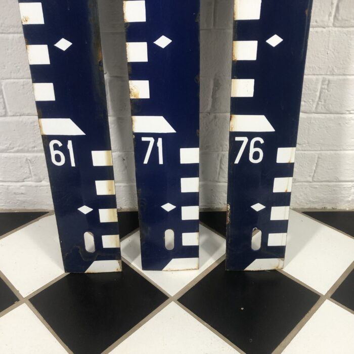 3 Vintage Water-Level Enamel Signs - Image 5